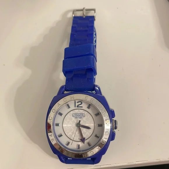Coach royal blue watch Coach Sport Ceramic Blue Dial Two Tone Steel Strap Watch for  main image 2